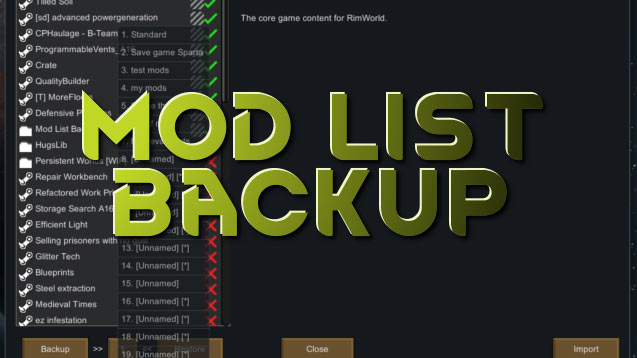 Mod List Backup