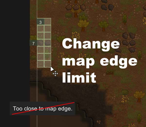 Change map edge limit